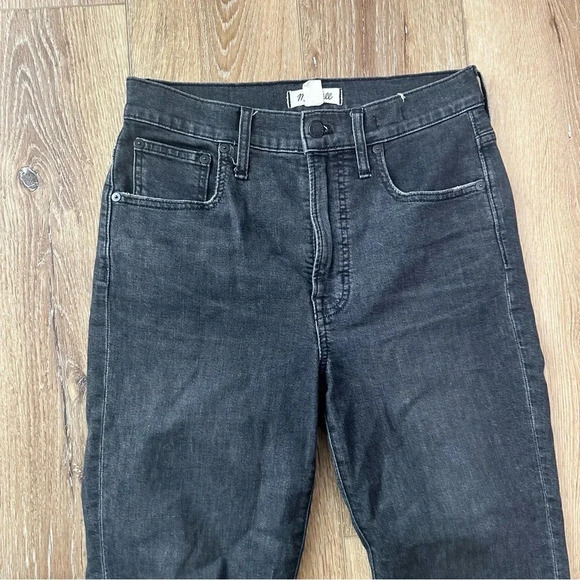 Madewell Women's The Perfect Vintage Crop Jean in Black Rinse Wash Size 27 GUC - Picture 3 of 9